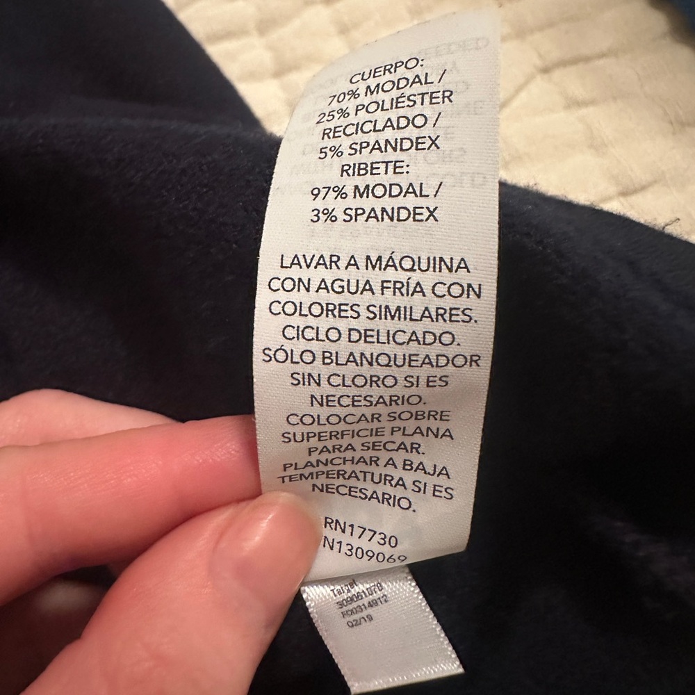 Navy Lace-Up Hoodie - Picture 5 of 5